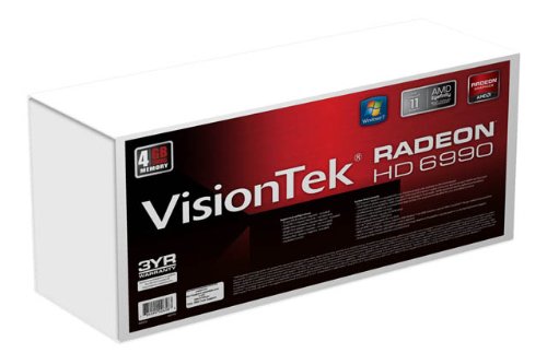 VisionTek Radeon 6990 4 GB DDR5 PCI Express HD Video Graphics Card, 900359 (Black with Red)
