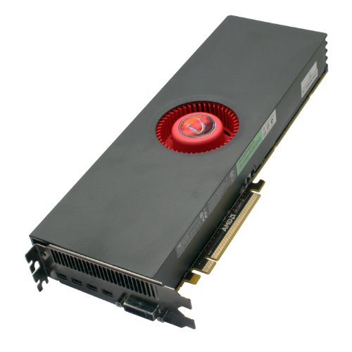 VisionTek Radeon 6990 4 GB DDR5 PCI Express HD Video Graphics Card, 900359 (Black with Red) thumbnail
