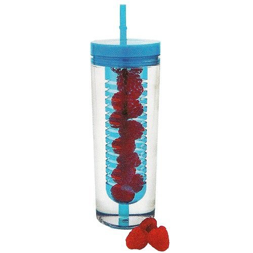 Reusable 20 Oz. Fruit Infuser Water Flavor Infusion Beverage Cup (Blue)