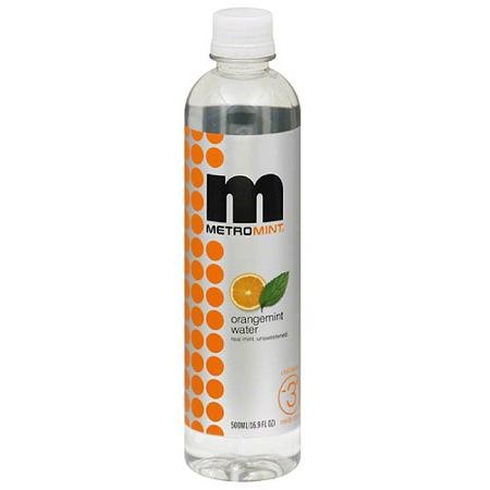 Metromint Orangemint Water, 16.9 Fl Oz, (Pack of 12)
