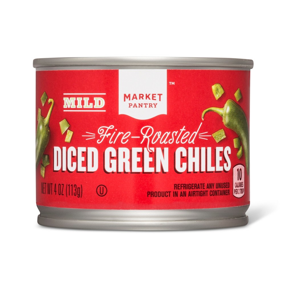 Diced Green Chiles Mild 4oz - Market Pantry™ Image