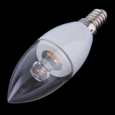 JUST CLEARANCE 2 Packs E14 Base 3W Warm White SMD 3535 Candle LED Light Lamp Bulb Lamp AC 85-265V