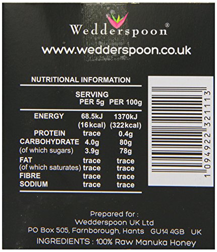 Wedderspoon 100% Raw Manuka Honey on the Go 120g 24 Servings thumbnail