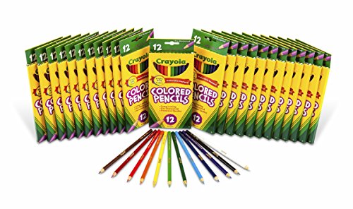 Crayola Bulk Colored Pencils  Pre-sharpened  Bulk School Supplies for Teachers  12 Assorted Colors  Pack of 24