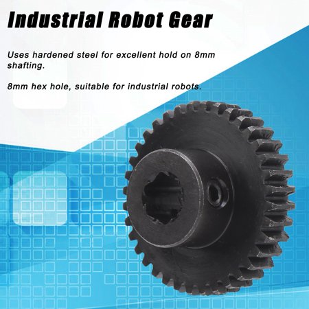 ESTINK 4303-4008-0036 Sprocket Cast Steel 36-Teeth Gear 8mm Hex Hole Industrial Robot Parts 36‑Teeth Gear Bore Gear