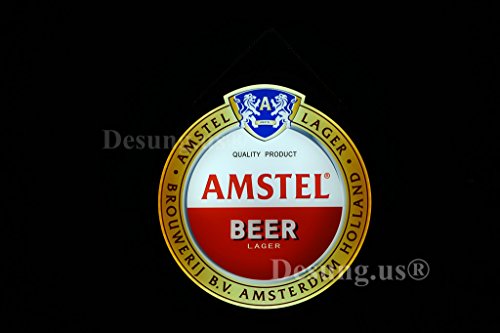 Desung.us Revolutionary Amstel Beer Lager LED Neon Light Sign 3D Vivid Design Decorate 3rd Generation Sign 14''x14'' LEA44S-the Best Replacement for R