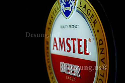 Desung.us Revolutionary Amstel Beer Lager LED Neon Light Sign 3D Vivid Design Decorate 3rd Generation Sign 14''x14'' LEA44S-the Best Replacement for R thumbnail