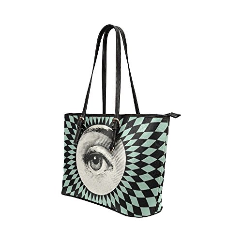 Fornasetti Plates Bubble Gum Women's Leather Tote Large Bag/Handbag/Shoulder Bag by Boom~Shakalaka