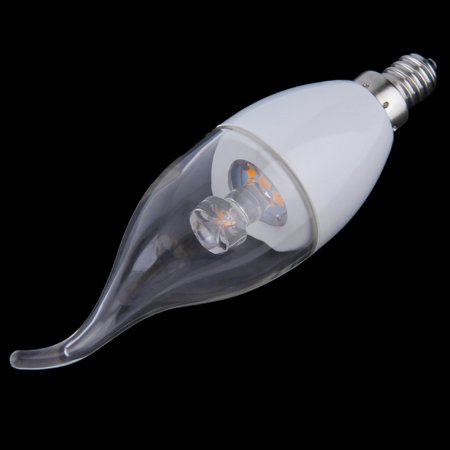 Clearance Sale E12 3W Warm White SMD 3535 Candle Flame LED Light Bulb AC 85-265V Smooth Type