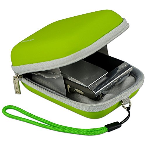 First2savvv BDX1006-6505 Green Premium Quality Hard Camera Case Pouch Bag for Canon PowerShot G9X .SX610 .IXUS 285 .IXUS 275. SONY DSC-HX90V.HX80.HX60 thumbnail