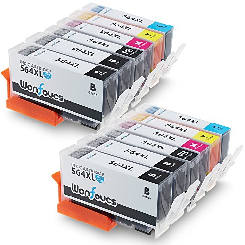 Wonfoucs Compatible Printer Ink HP 564 Used in HP Photosmart 6520 5520 7520 5510 6510 7510 7525 B8550 Premium C309A C410A Officejet 4620 Deskjet 3520 thumbnail