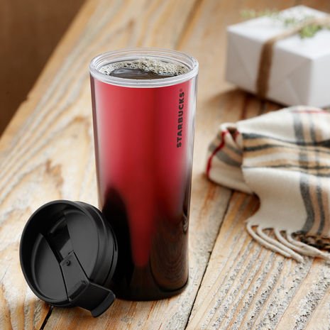 Starbucks Gradient Tumbler Red and Black, 12 Fl Oz