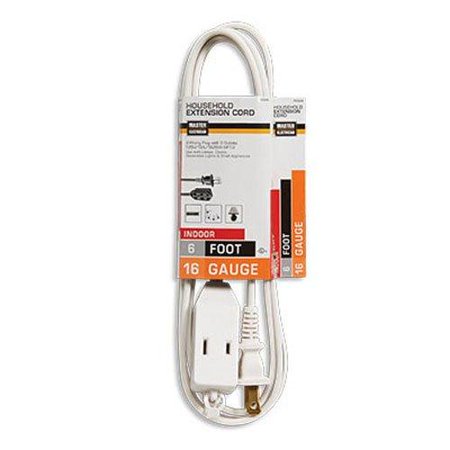 2pk General Purpose Extension Cord  6  - White 5588
