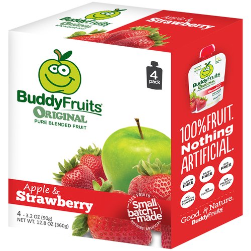 Buddy Fruits Pouch Fruit Strwbry - 12.8 OZ