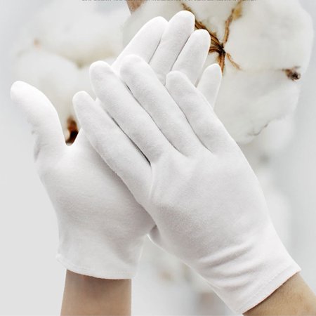 30 Pairs Uniform Marching Band White Cotton Work Gloves - Size XL Sale 4888