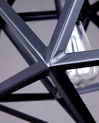 Parrot Uncle Polyhedron 1 Light Mini Pendant, Small Size Industrial Style Matte Black Iron Cage Pendant Light thumbnail