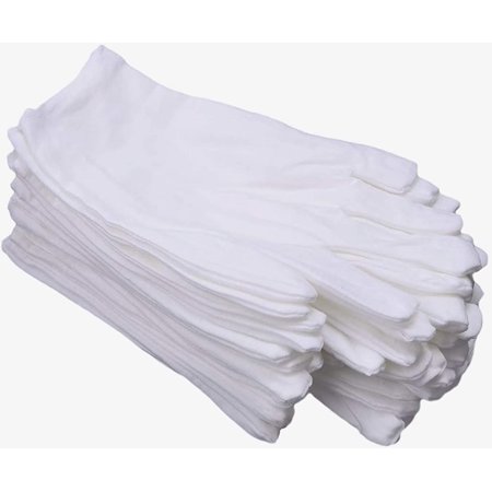 48 Pairs Uniform Marching Band White Cotton Work Gloves - Size XL Sale 5954
