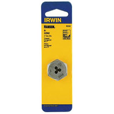 Irwin Tools 9318 Hanson Hexagon Machine Screw Die  6 - 32 NC  1   Each