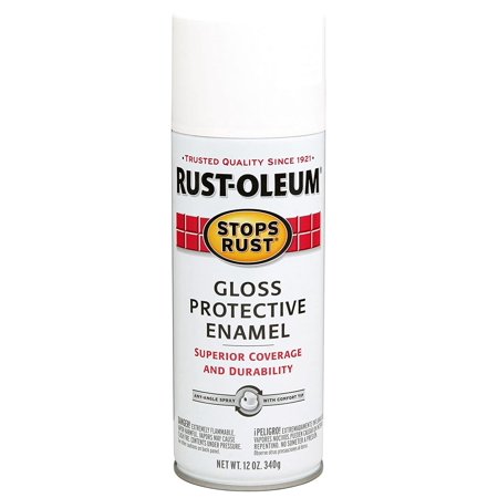 Rust-Oleum 7792830 Gloss White Stops Rust Spray Paint  Enamel  12 Fl. Oz. Aerosol Can Pack of 6