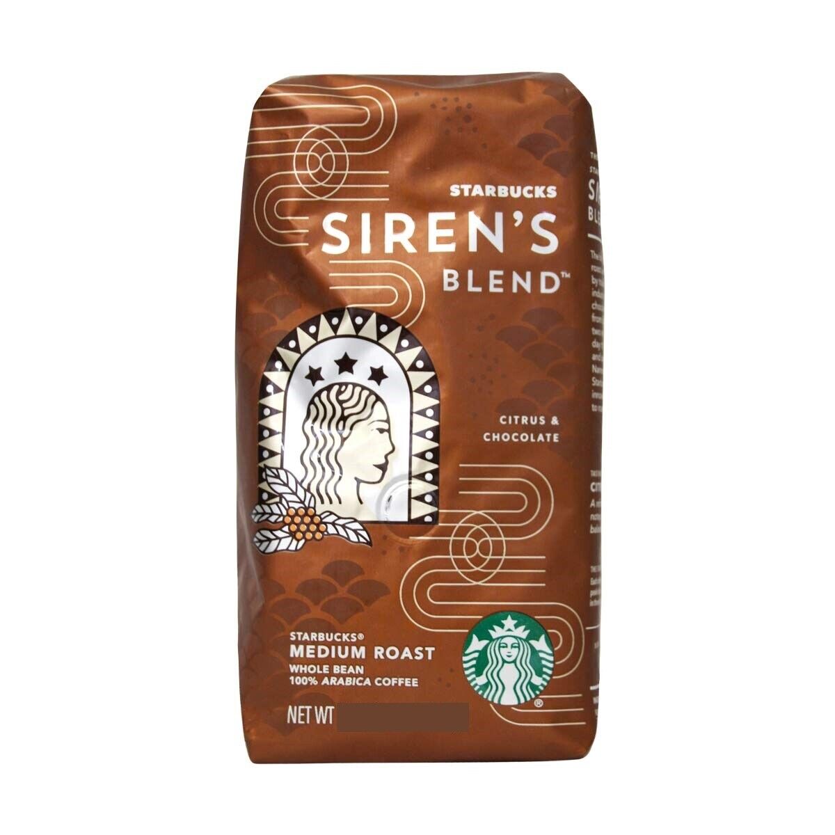 12-Pack Starbucks Siren's Blend Coffee, Medium Roast Whole Bean 6.6 Lbs Total thumbnail