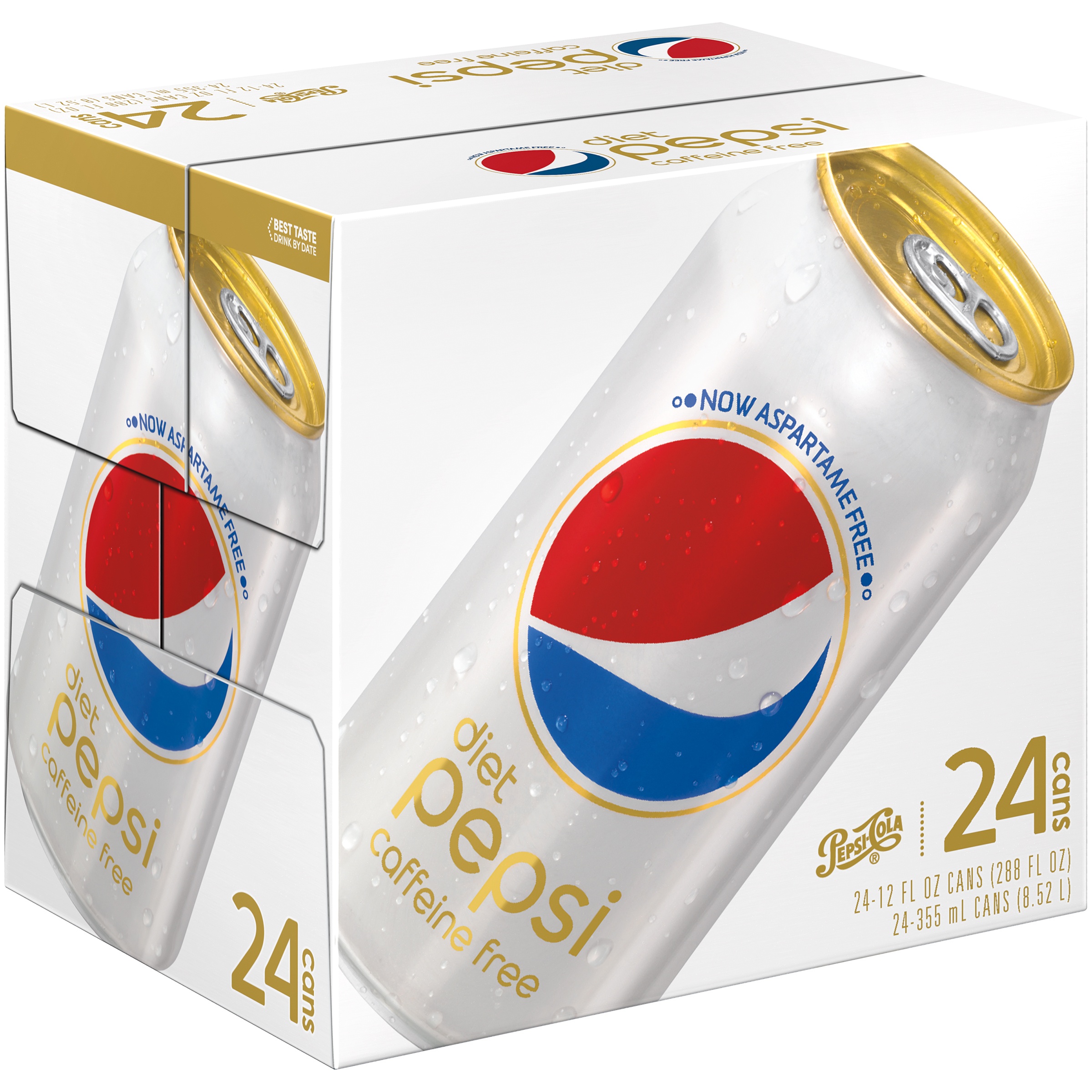 Pepsi Caffeine-Free Diet Cola Soda  12 Fl. Oz.  24 Count