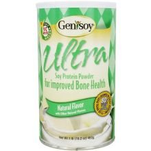 GeniSoy Natural Ultra Soy Protein Powder, 16.2 Ounce -- 1 Each.