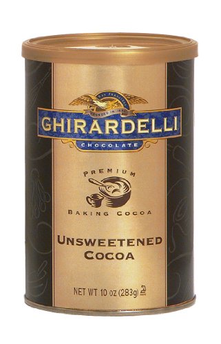 Ghirardelli Chocolate Premium Baking Cocoa, Unsweetened Cocoa, 10-Ounce Canisters (Pack of 6)