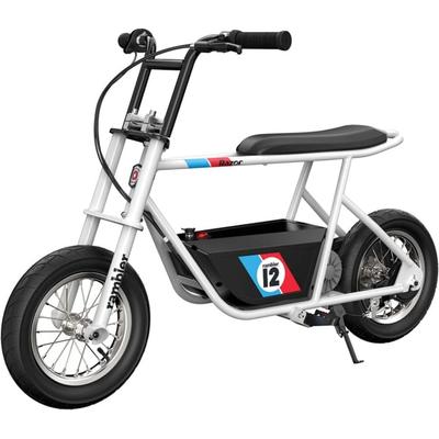 Razor Rambler 12 Seated Electric Scooter- White  up to 14 Mph  12  Air-Filled Tires  for Teen 13+