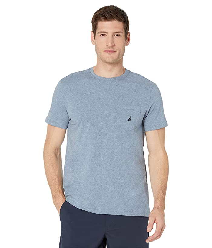 Nautica Men's Performance Deck Pocket T-Shirt Anchor Blue Heather-XL ...