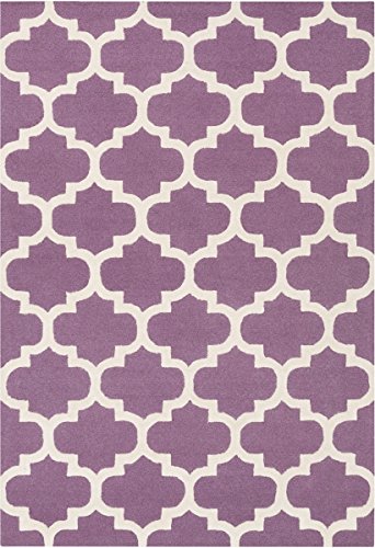Artistic Weavers AWAH2031-2312 Hand Tufted Wool Rug, 2.3 by 12-Feet, Purple/White