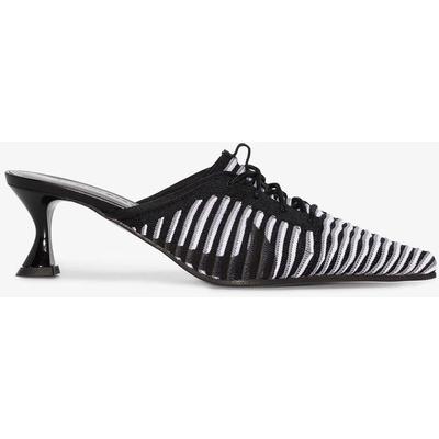 X Nike Black and White Mustang 65 Knitted Mules - White - Ancuta Sarca Heels