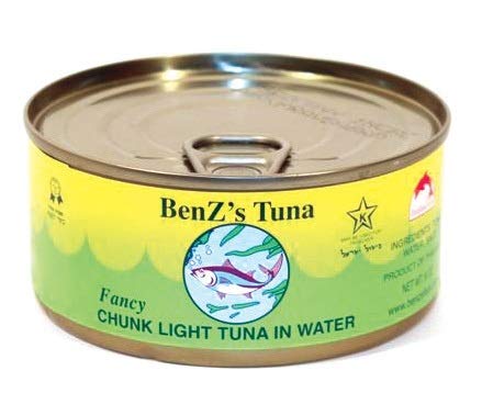 Benz's Fancy Chunk Light Tuna in Water, Easy-Open Pull Top Can, 6 Ounce (Pack of 48)