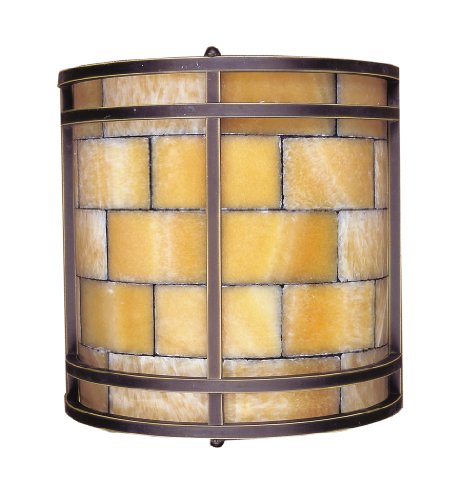Elk 8882/2 2-Light Wall Bracket in Dark Antique Brass and Quartz Mosaic Stone