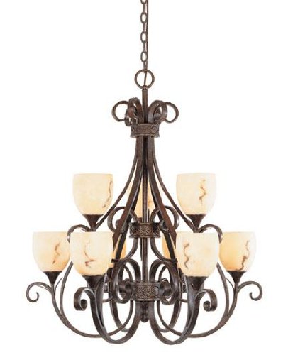 Savoy House 1-5513-9-56 Oristano 9 Light Chandelier New Tortoise Shell 9 - E Bulbs