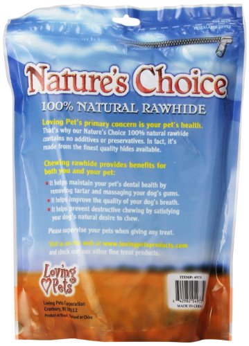 Loving Pets Nature's Choice 100-Percent Natural Rawhide White Retriever Rolls Dog Treat, 10-Inch, 5/Pack thumbnail