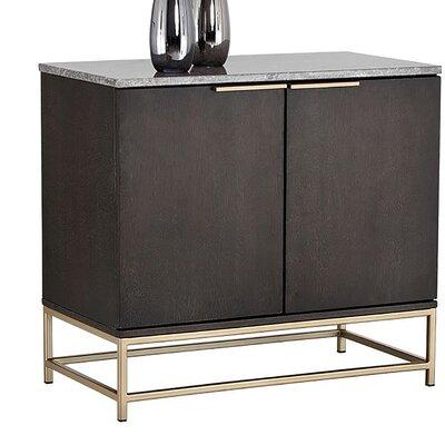 AllModern Wyman 35.5 Wide Sideboard Wood in Black/Brown/Yellow, Size 32.25 H X 35.5 W X 19.0 D in | Wayfair 7C6A7F3B6D8A4C668FB803517CBDCC3B