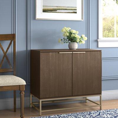 AllModern Wyman 35.5 Wide Sideboard Wood in Brown/Gray, Size 32.25 H X 35.5 W X 19.0 D in | Wayfair 211B057DD14D418DB1DB6ED2EFB5748C