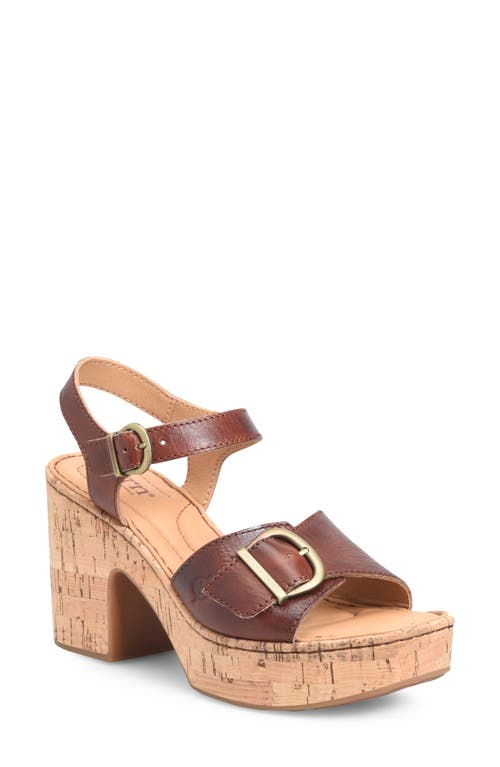 Born� Born Browyn Leather Platform Sandal - Yellow - Size 6