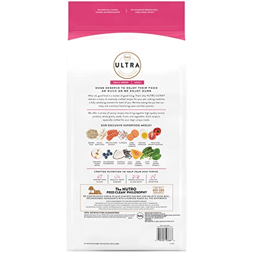 NUTRO ULTRA Adult Small Breed High Protein Natural Dry Dog Food with a Trio of Proteins from Chicken, Lamb and Salmon, 8 Lb. Bag thumbnail