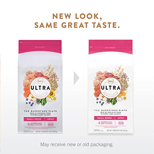 NUTRO ULTRA Adult Small Breed High Protein Natural Dry Dog Food with a Trio of Proteins from Chicken, Lamb and Salmon, 8 Lb. Bag thumbnail