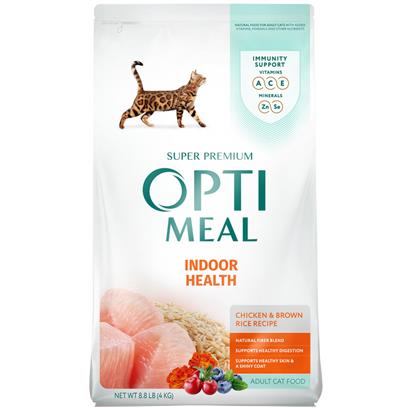 Optimeal Indoor Health Chicken & Brown Rice Recipe Adult Cat Dry Food 1.4-lb