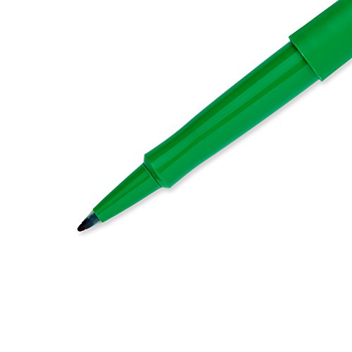Paper Mate Flair Porous-Point Felt Tip Pen, Medium Tip, 12-Pack, Green (8440152) thumbnail