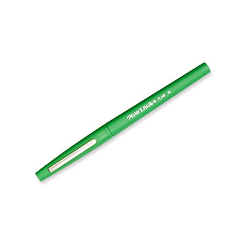 Paper Mate Flair Porous-Point Felt Tip Pen, Medium Tip, 12-Pack, Green (8440152) thumbnail