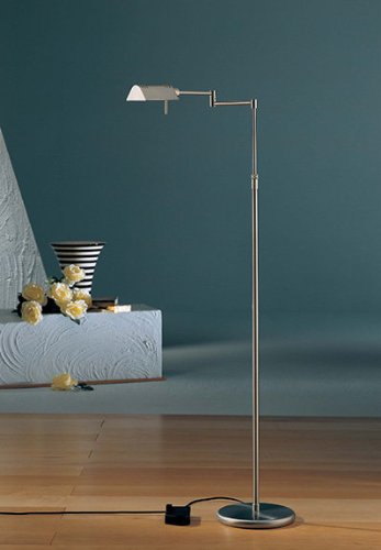 Holtkoetter 6317 SN Classic Halogen Floor Lamp, Satin Nickel