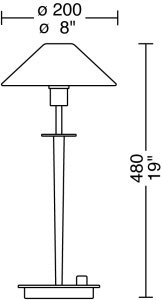 Holtkotter 6504 Contemporary Table Lamp WDimmer thumbnail