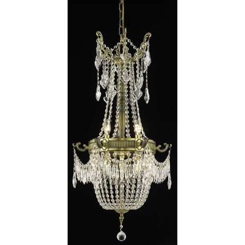 9306 Esperanza Collection Hanging Fixture D18in H28in Lt:8 Antique Bronze Finish (Swarovski Spectra Crystals)