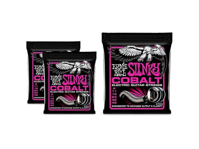 Ernie Ball 2723 Cobalt Super Slinky Electric Guitar Strings 3 Pack