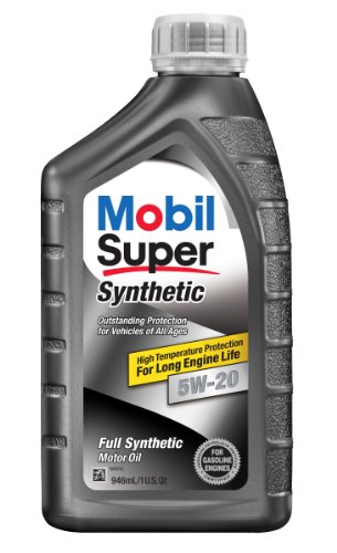 Mobil 124395 1 Qt. Super Synthetic SAE 5W-20 Full Synthetic Motor Oil for 2005-2019 Hyundai Accent