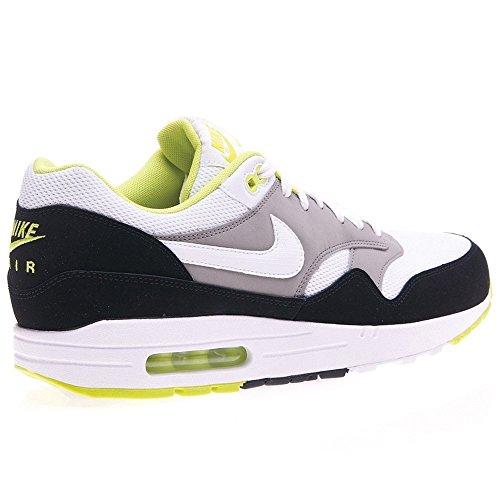 Nike Men's NIKE AIR MAX 1 ESSENTIAL RUNNING SHOES 10 Men US (WHITE/WHITE/MEDIUM GREY/BLACK) thumbnail
