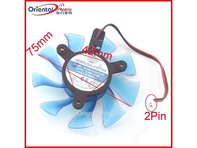 DF0801512LFG2C DC12V 0.45A 75mm VGA Fan for HIS 4870 4890 7870 5770 5870 6770 6850 7770 5850 7750 Graphics Card Cooling Fan